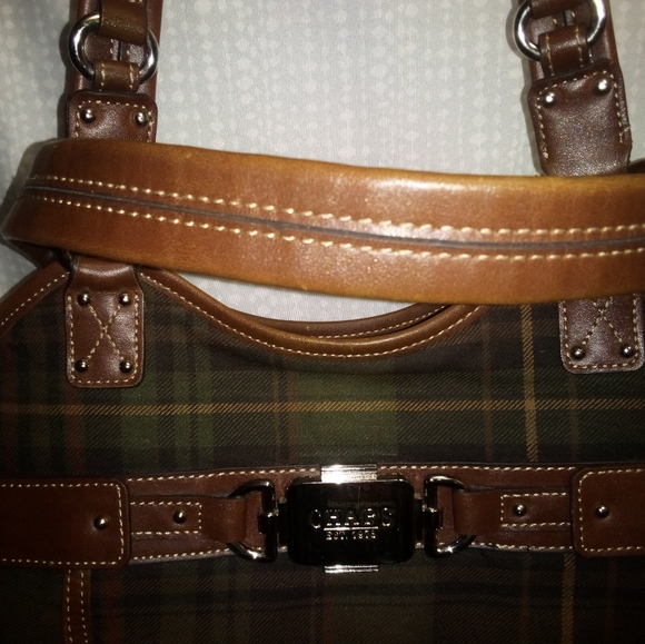 Chaps est.1978 Scottish Plaid Top Handle Purse - Picture 3 of 11
